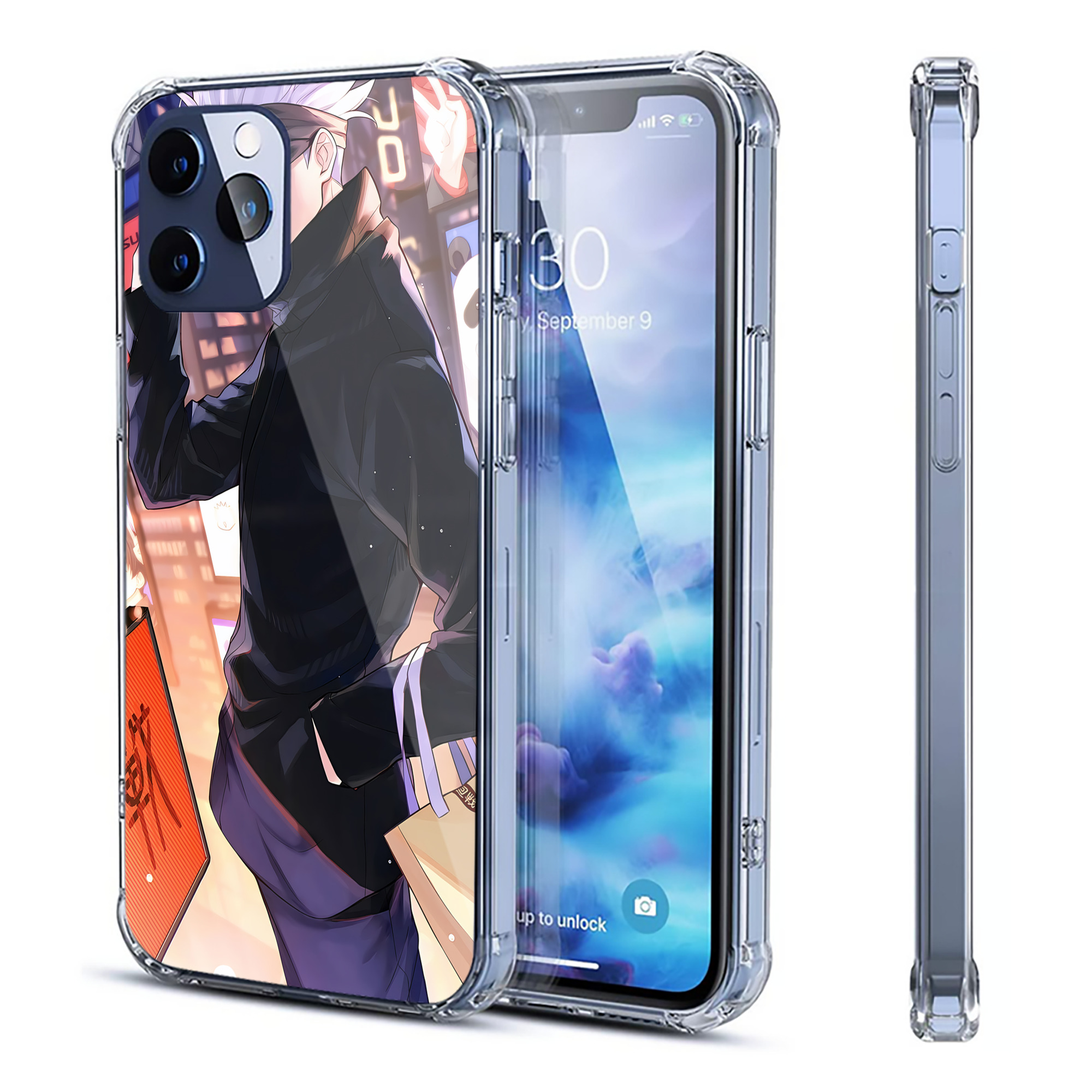 （画像用） 呪術廻戦 Jujutsu Kaisen 【iPhone 12シリーズ対応】透明スマホケース（クリアソフトケース）